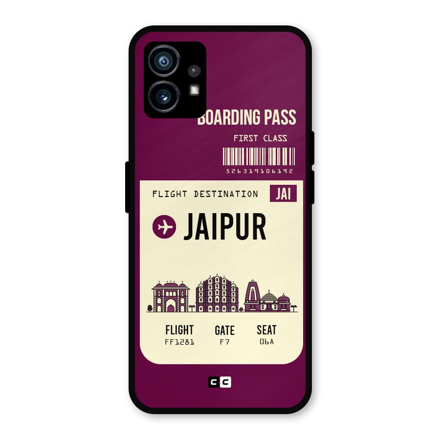 Jaipur Boarding Pass Metal Back Case for Nothing Phone 1