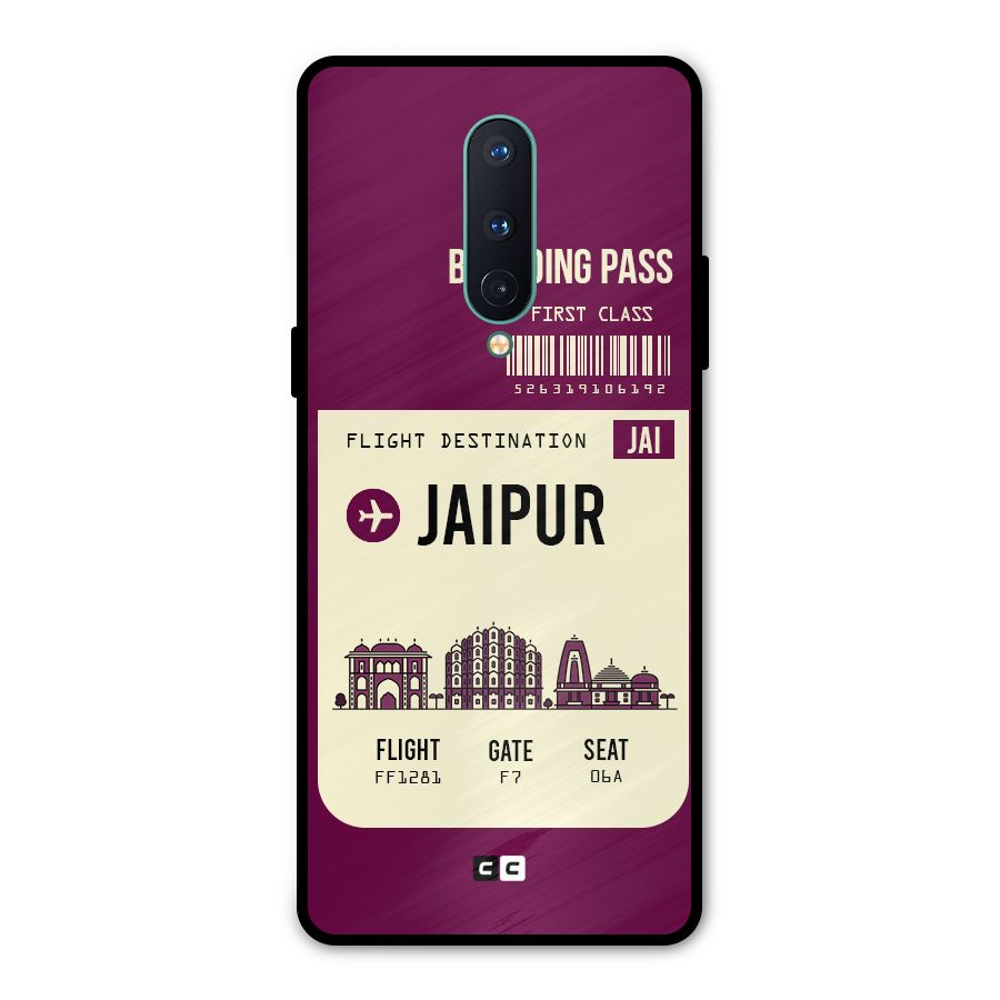 Jaipur Boarding Pass Metal Back Case for OnePlus 8