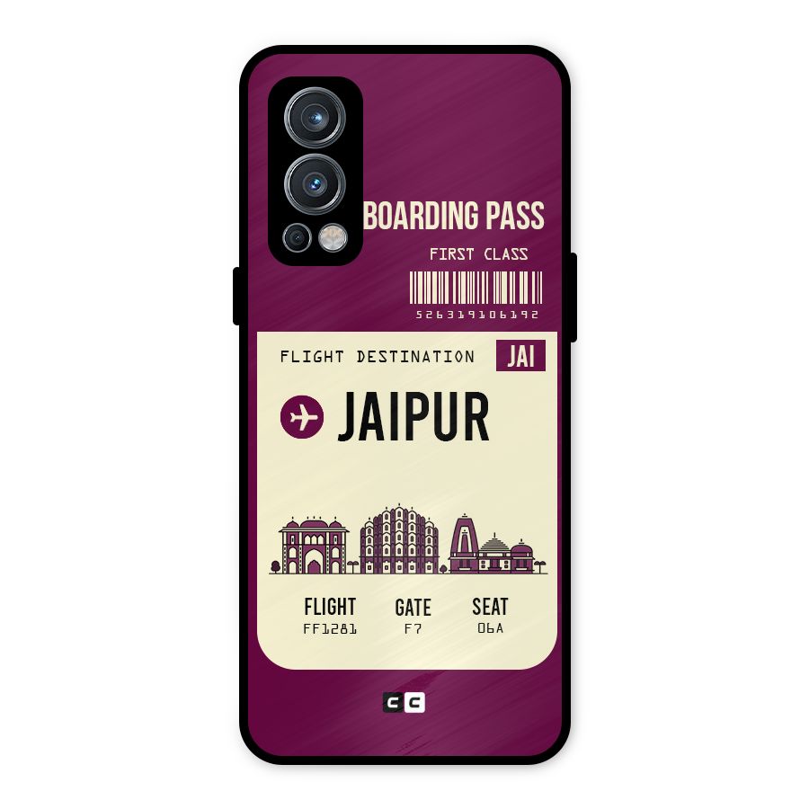 Jaipur Boarding Pass Metal Back Case for OnePlus Nord 2 5G