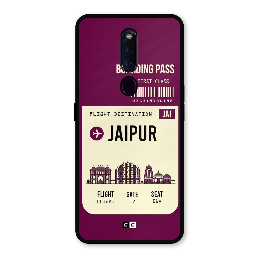 Jaipur Boarding Pass Metal Back Case for Oppo F11 Pro