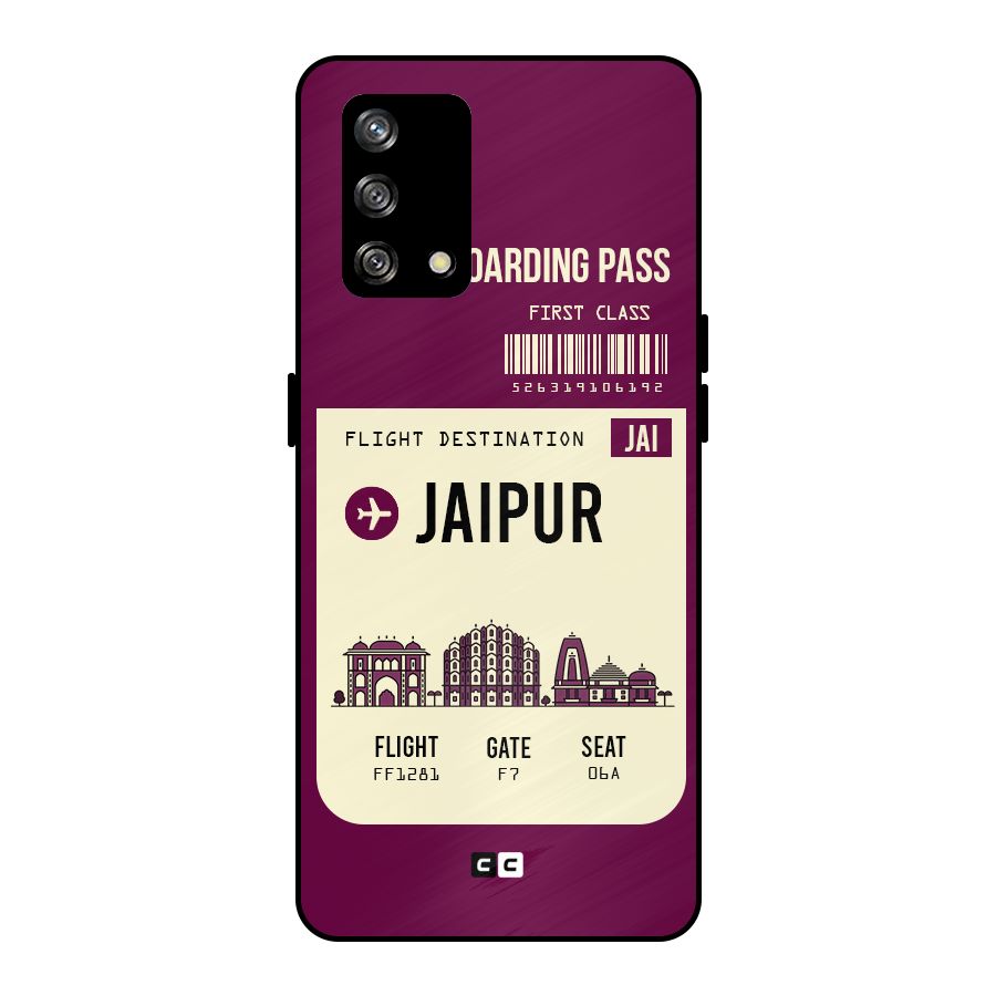 Jaipur Boarding Pass Metal Back Case for Oppo F19