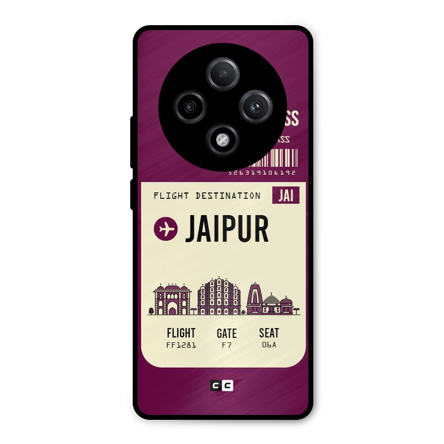 Jaipur Boarding Pass Metal Back Case for Oppo F27 Pro Plus
