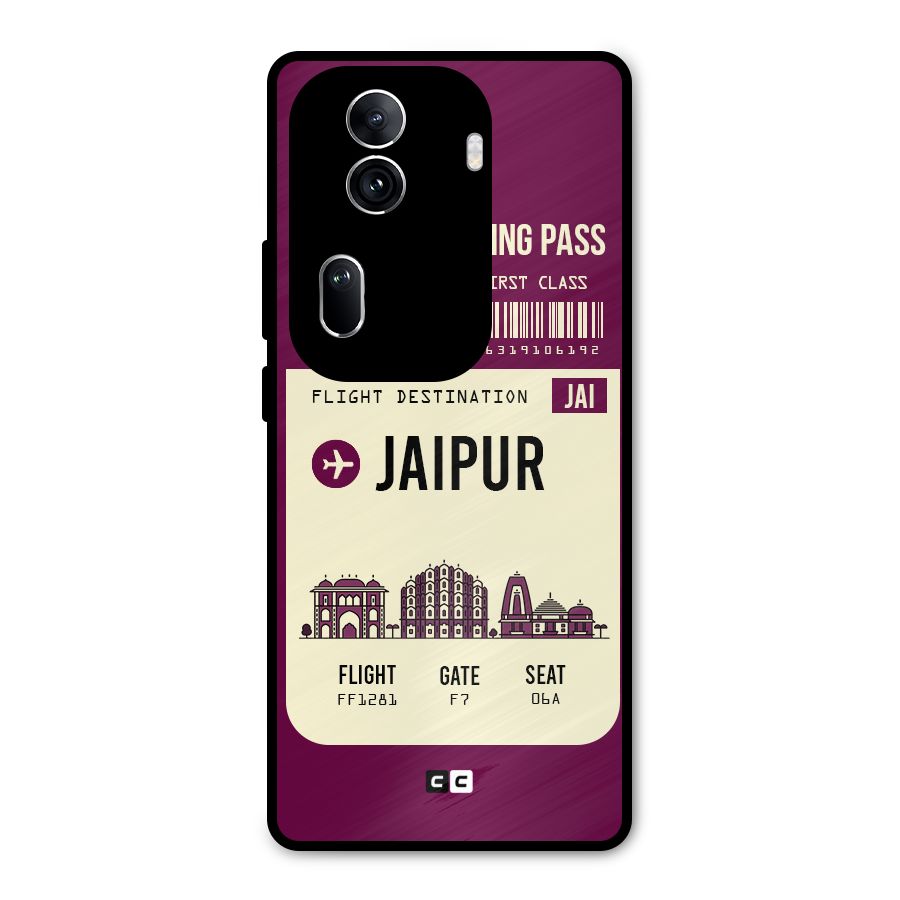 Jaipur Boarding Pass Metal Back Case for Oppo Reno11 Pro 5G
