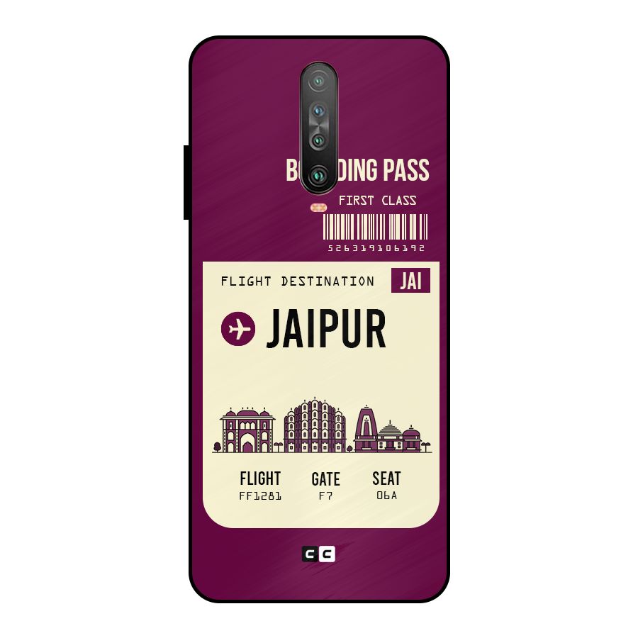 Jaipur Boarding Pass Metal Back Case for Poco X2
