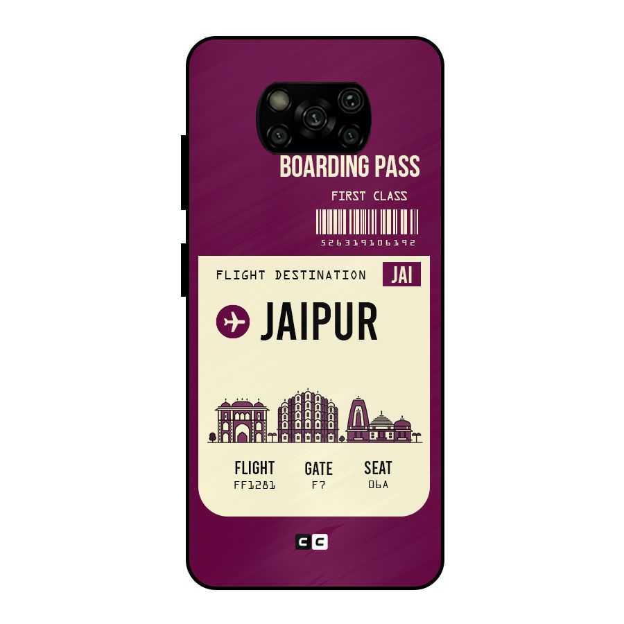 Jaipur Boarding Pass Metal Back Case for Poco X3