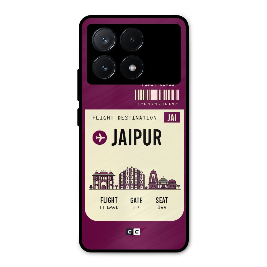 Jaipur Boarding Pass Metal Back Case for Poco X6 Pro