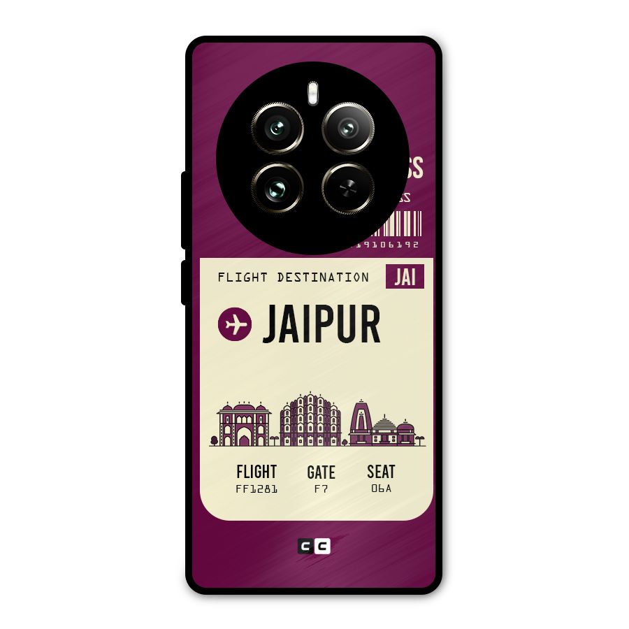 Jaipur Boarding Pass Metal Back Case for Realme 12 Pro