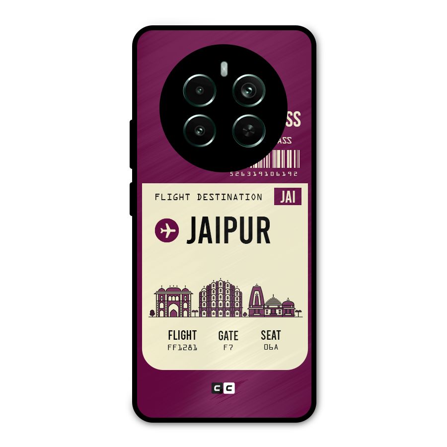 Jaipur Boarding Pass Metal Back Case for Realme 12 Pro Plus