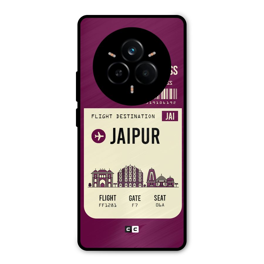 Jaipur Boarding Pass Metal Back Case for Realme 14 Pro Plus