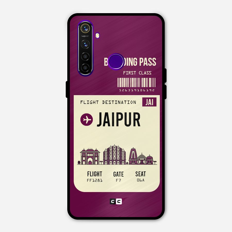Jaipur Boarding Pass Metal Back Case for Realme 5 Pro