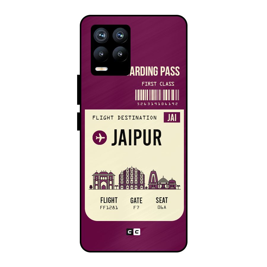 Jaipur Boarding Pass Metal Back Case for Realme 8