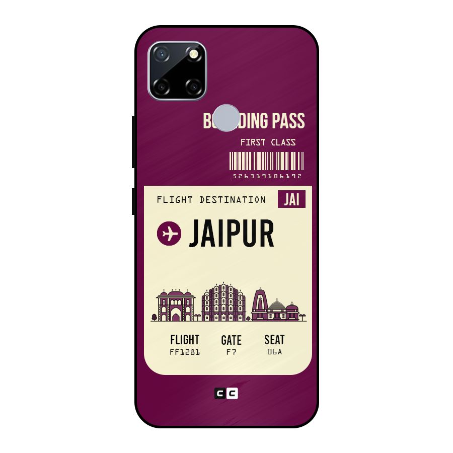 Jaipur Boarding Pass Metal Back Case for Realme Narzo 20
