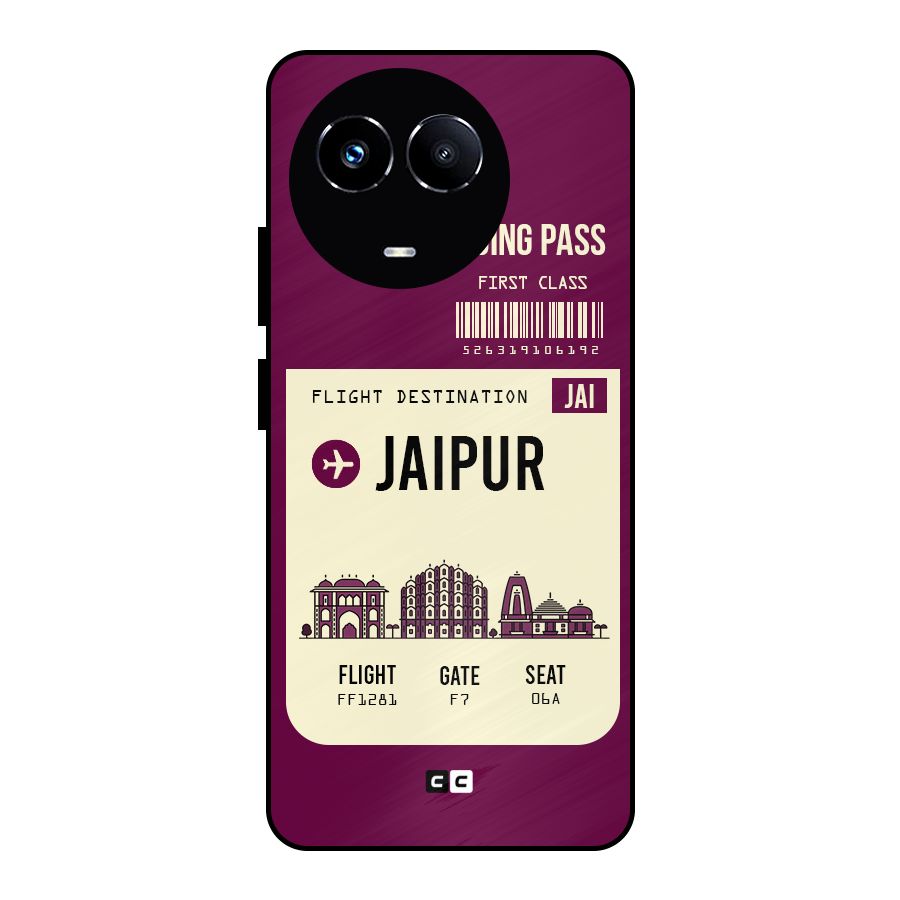 Jaipur Boarding Pass Metal Back Case for Realme Narzo 60X