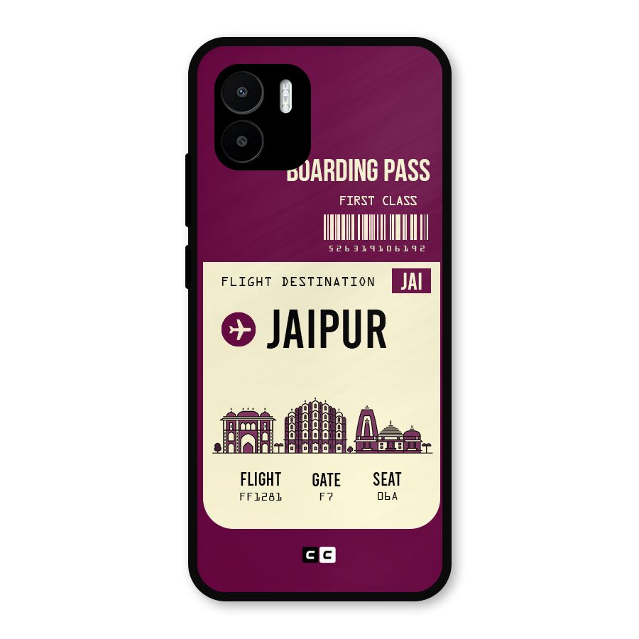 Jaipur Boarding Pass Metal Back Case for Redmi A2