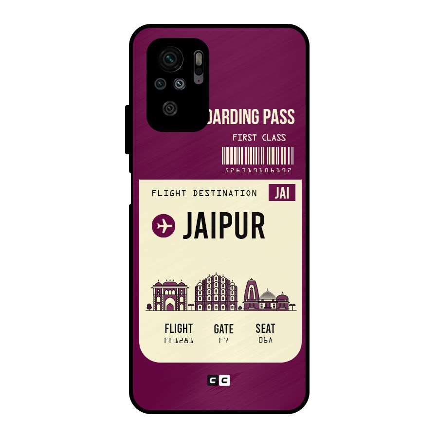 Jaipur Boarding Pass Metal Back Case for Redmi Note 10S