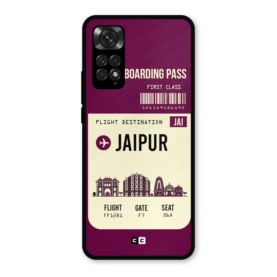 Jaipur Boarding Pass Metal Back Case for Redmi Note 11s