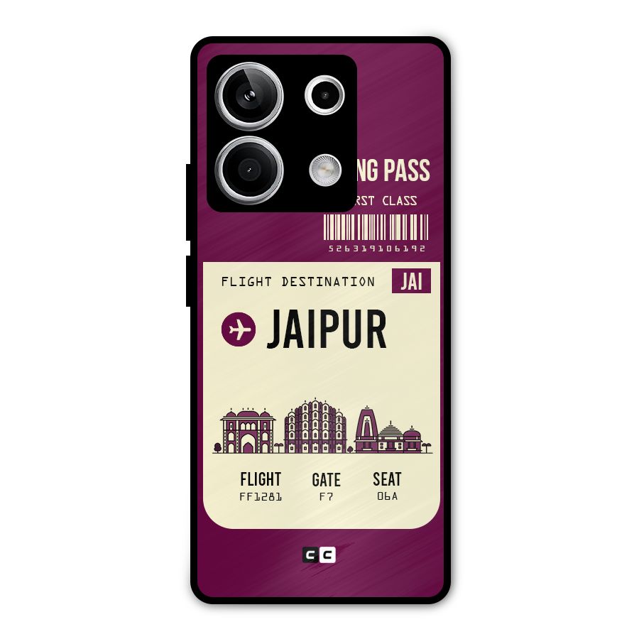 Jaipur Boarding Pass Metal Back Case for Redmi Note 13 5G