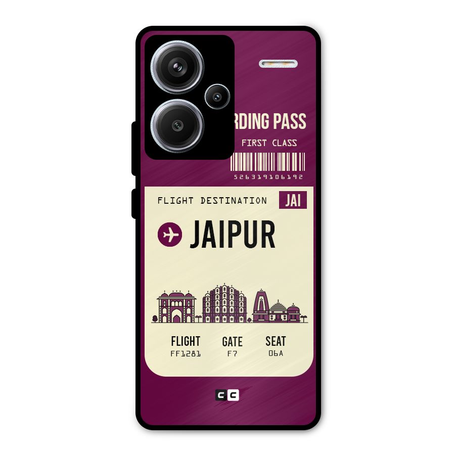 Jaipur Boarding Pass Metal Back Case for Redmi Note 13 Pro Plus