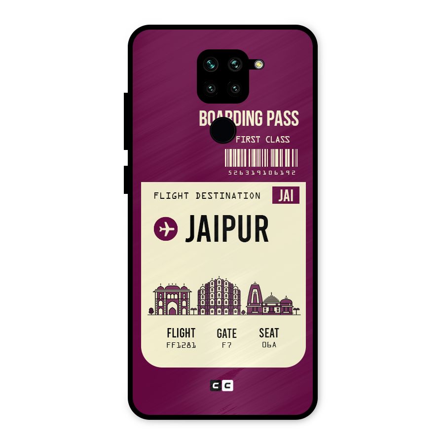 Jaipur Boarding Pass Metal Back Case for Redmi Note 9