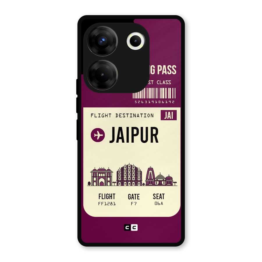 Jaipur Boarding Pass Metal Back Case for Tecno Camon 20