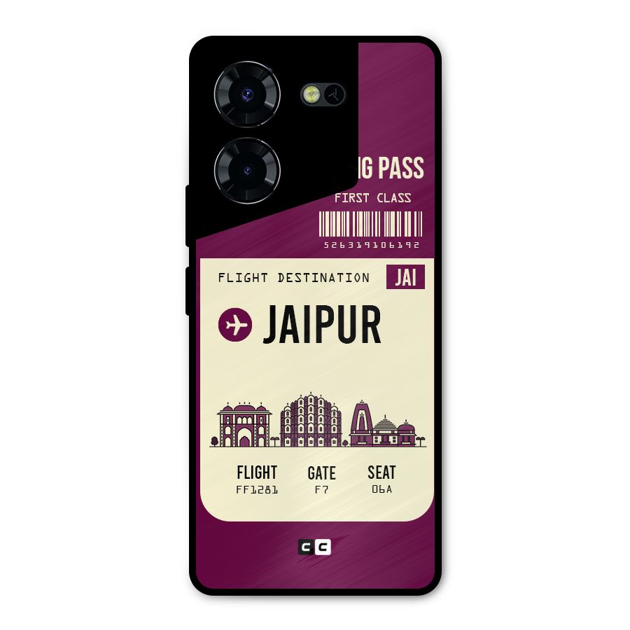 Jaipur Boarding Pass Metal Back Case for Tecno Pova 5 Pro 5G