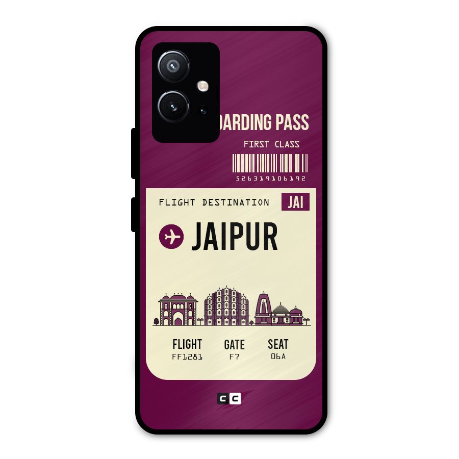 Jaipur Boarding Pass Metal Back Case for Vivo T1 5G