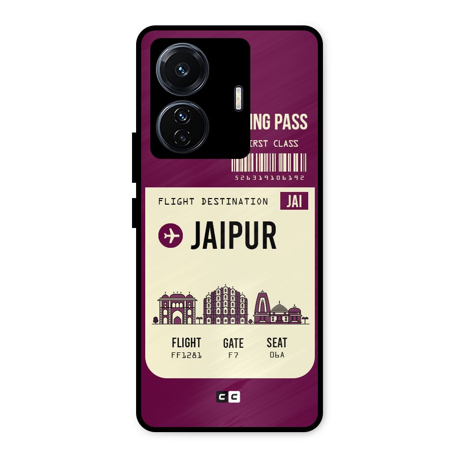 Jaipur Boarding Pass Metal Back Case for Vivo T1 Pro