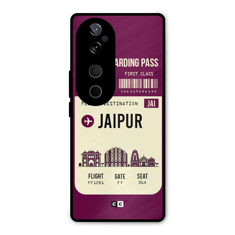 Jaipur Boarding Pass Metal Back Case for Vivo T3 Ultra