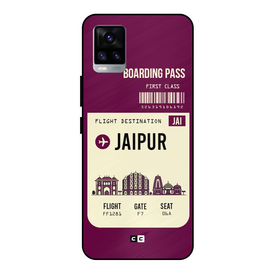 Jaipur Boarding Pass Metal Back Case for Vivo V20 2021