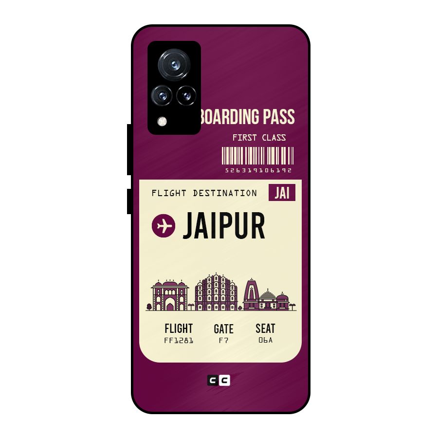 Jaipur Boarding Pass Metal Back Case for Vivo V21 5G