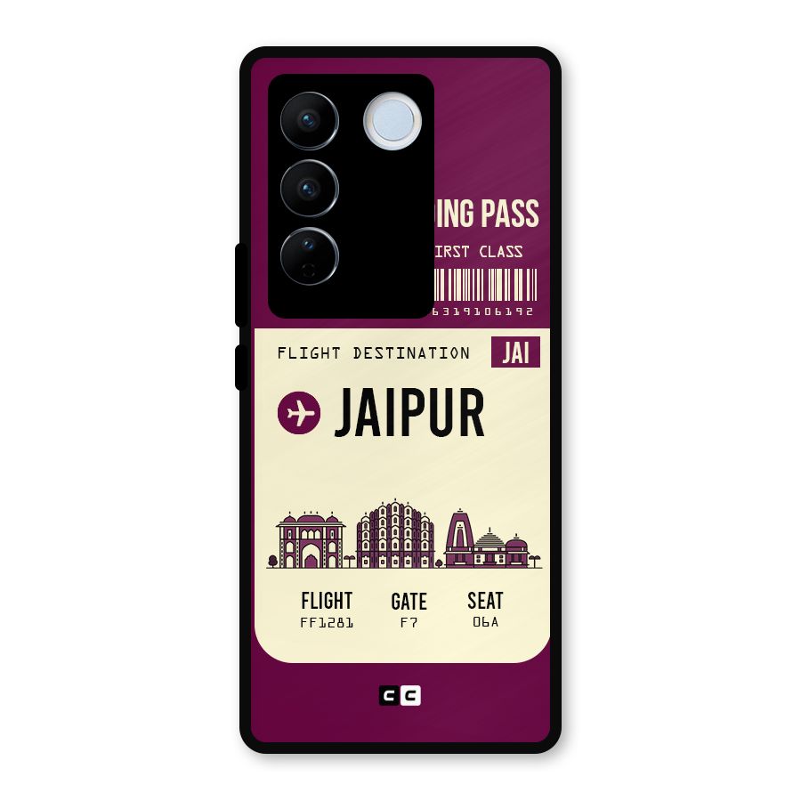 Jaipur Boarding Pass Metal Back Case for Vivo V27