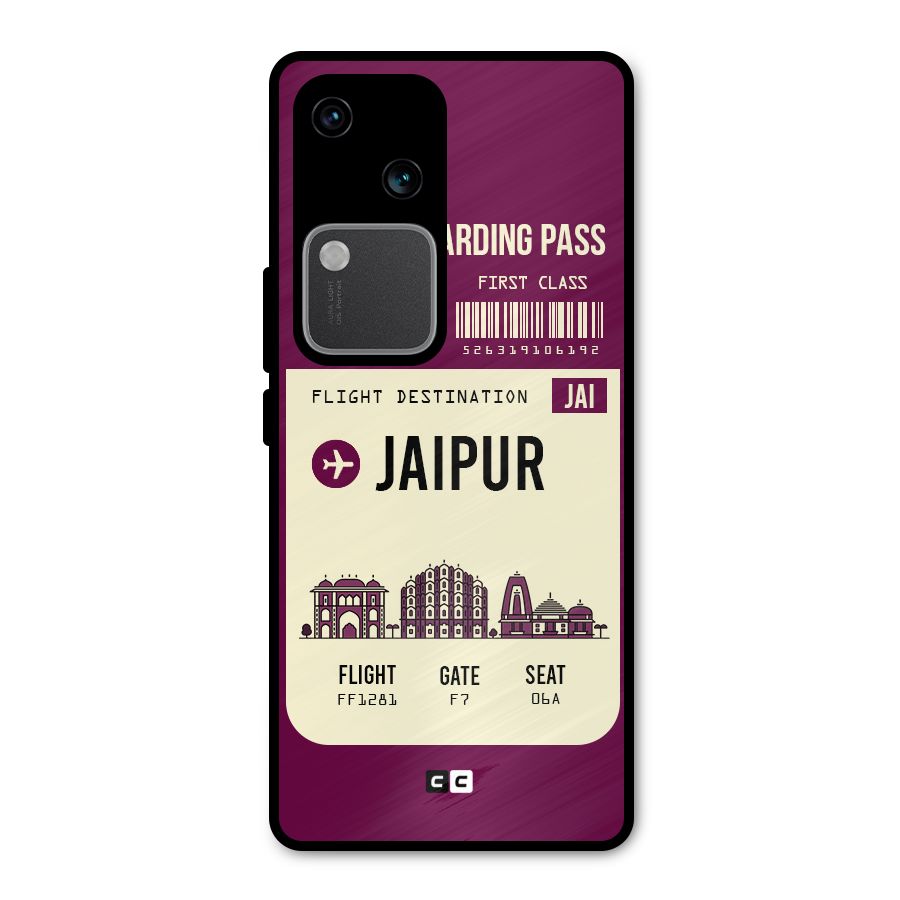 Jaipur Boarding Pass Metal Back Case for Vivo V30 Pro