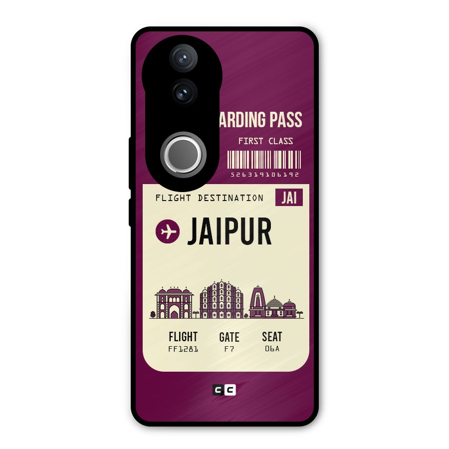 Jaipur Boarding Pass Metal Back Case for Vivo V50e