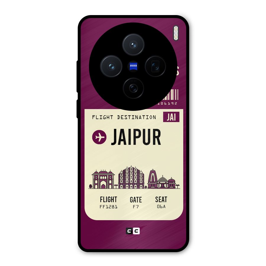 Jaipur Boarding Pass Metal Back Case for Vivo X200