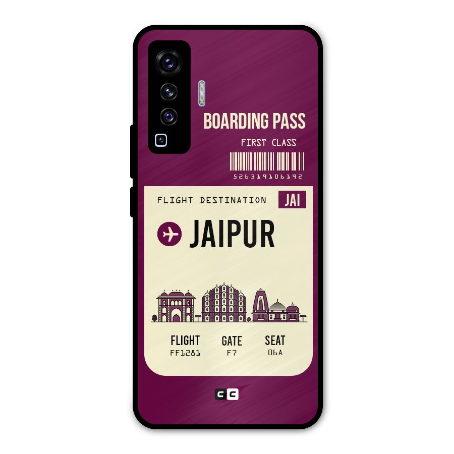 Jaipur Boarding Pass Metal Back Case for Vivo X50