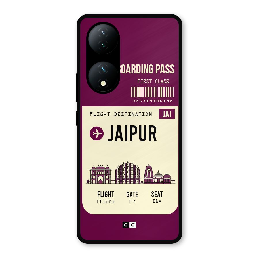 Jaipur Boarding Pass Metal Back Case for Vivo Y100a