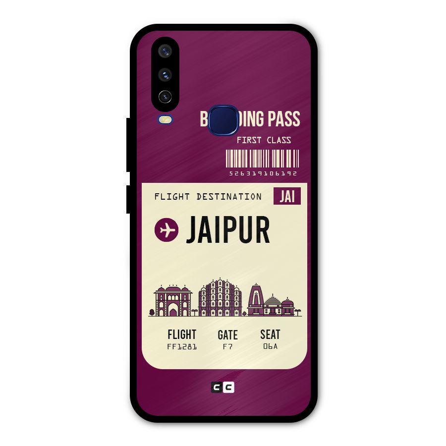 Jaipur Boarding Pass Metal Back Case for Vivo Y12