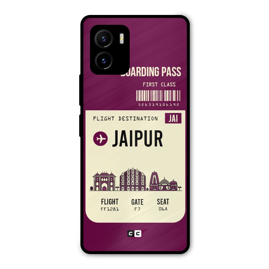 Jaipur Boarding Pass Metal Back Case for Vivo Y15s