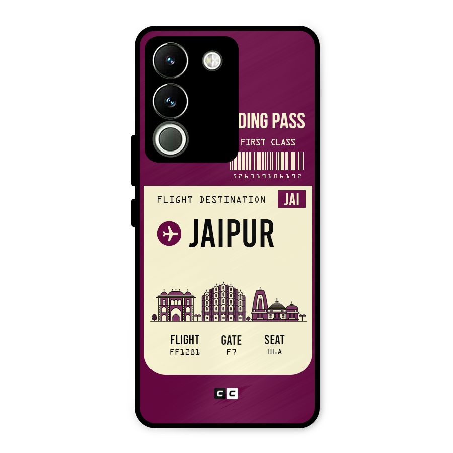 Jaipur Boarding Pass Metal Back Case for Vivo Y200