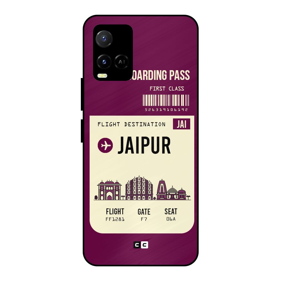 Jaipur Boarding Pass Metal Back Case for Vivo Y21T