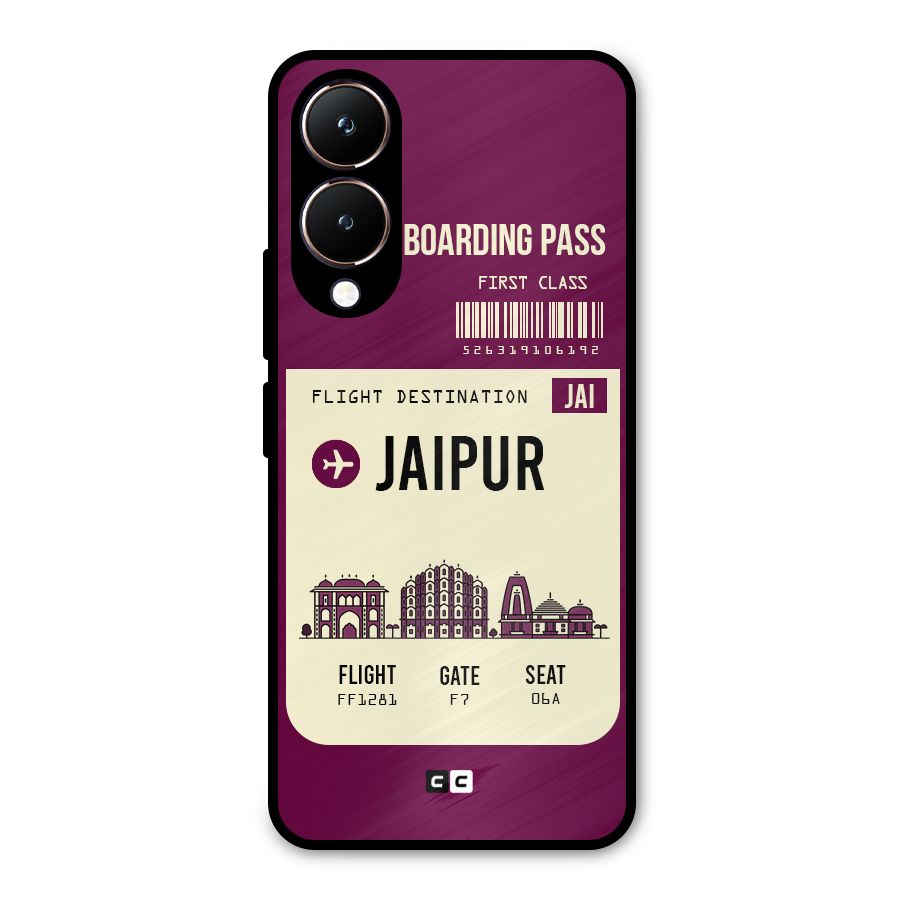 Jaipur Boarding Pass Metal Back Case for Vivo Y28
