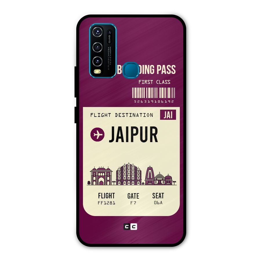Jaipur Boarding Pass Metal Back Case for Vivo Y30