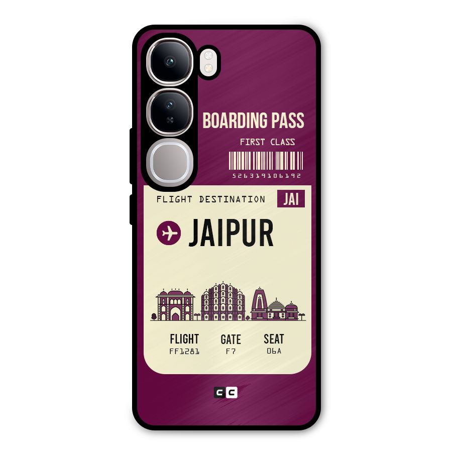 Jaipur Boarding Pass Metal Back Case for Vivo Y300