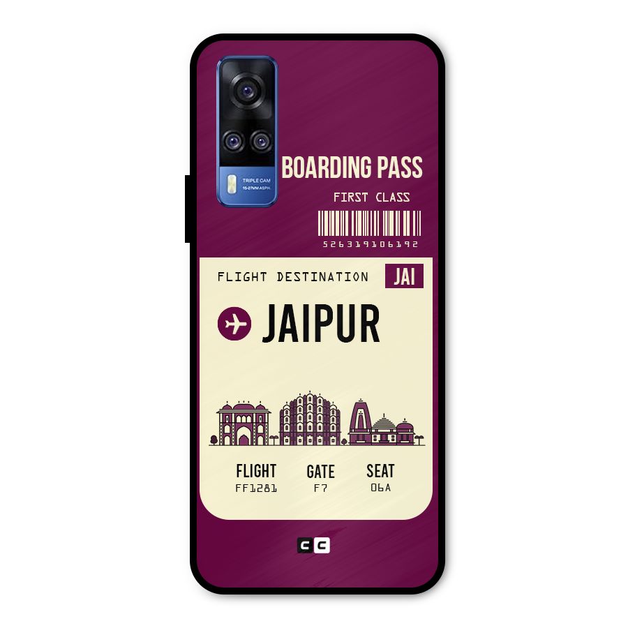 Jaipur Boarding Pass Metal Back Case for Vivo Y31