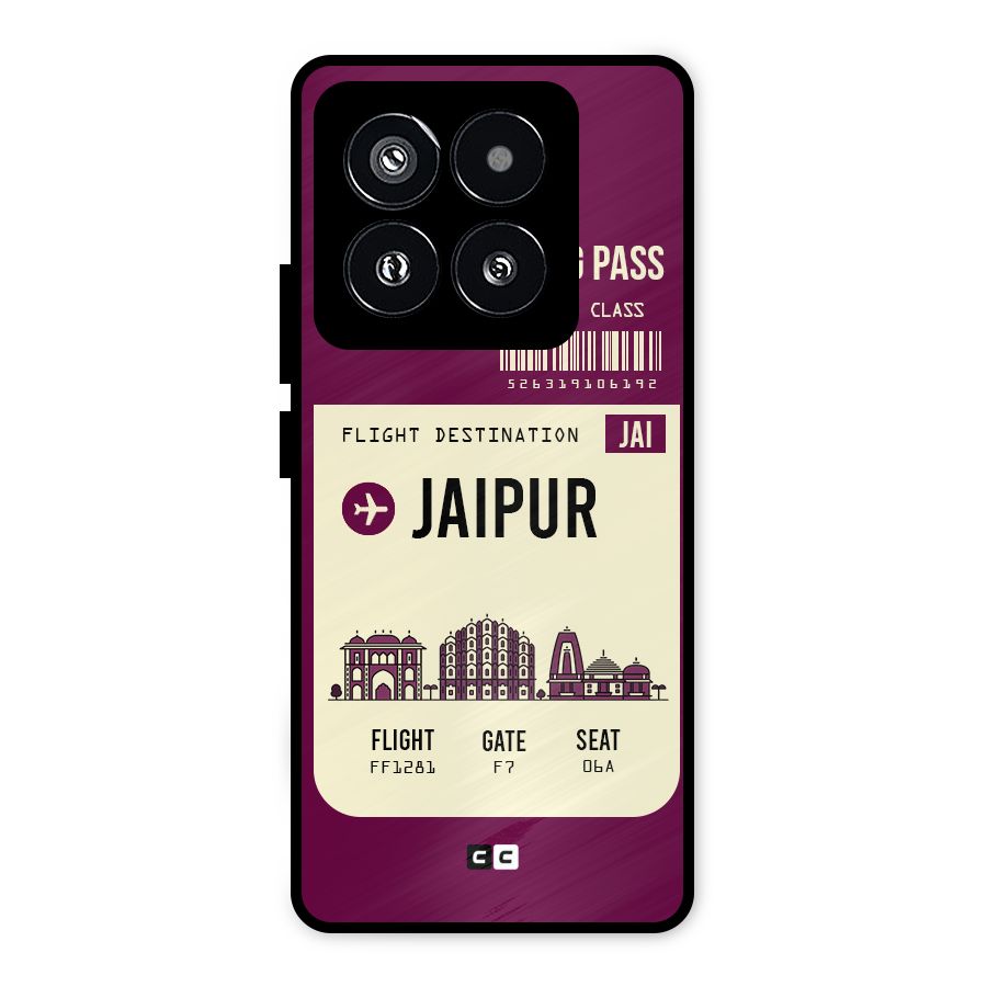 Jaipur Boarding Pass Metal Back Case for Xiaomi 14 Pro