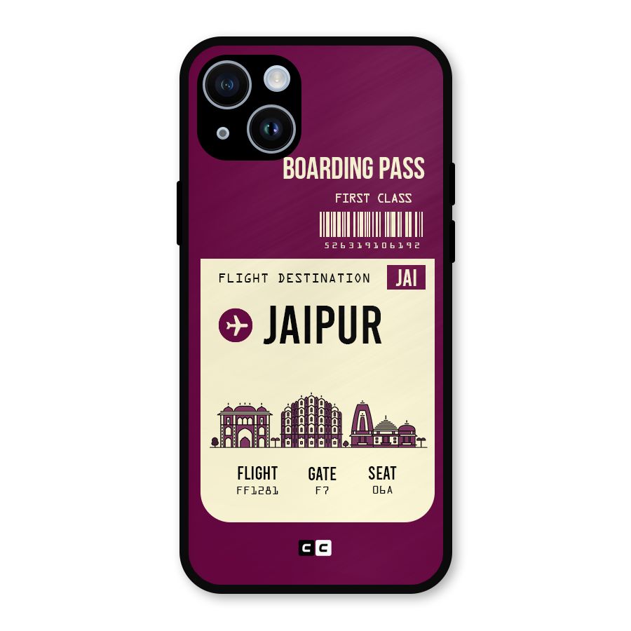 Jaipur Boarding Pass Metal Back Case for iPhone 14