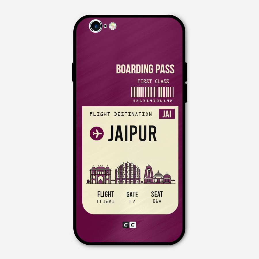 Jaipur Boarding Pass Metal Back Case for iPhone 6 6s