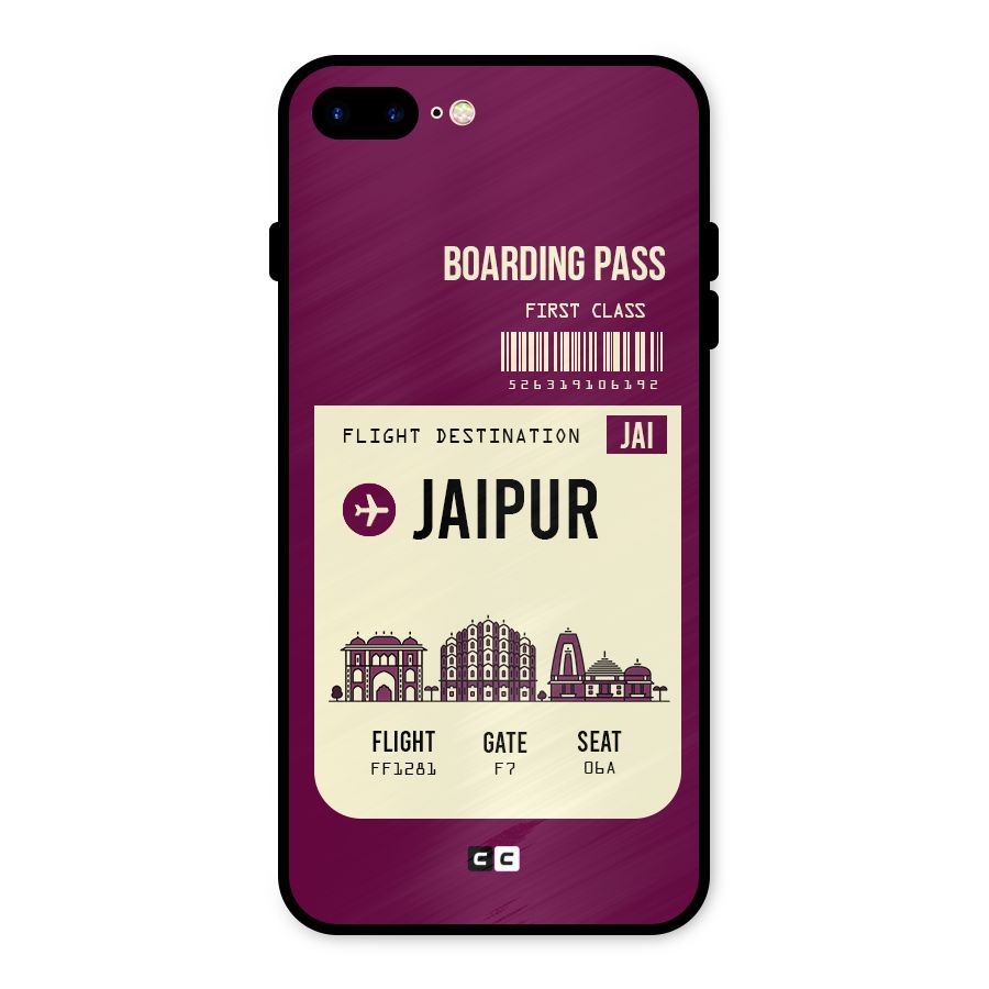 Jaipur Boarding Pass Metal Back Case for iPhone 8 Plus