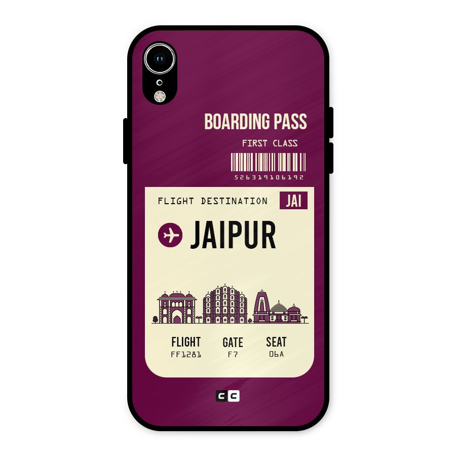 Jaipur Boarding Pass Metal Back Case for iPhone XR