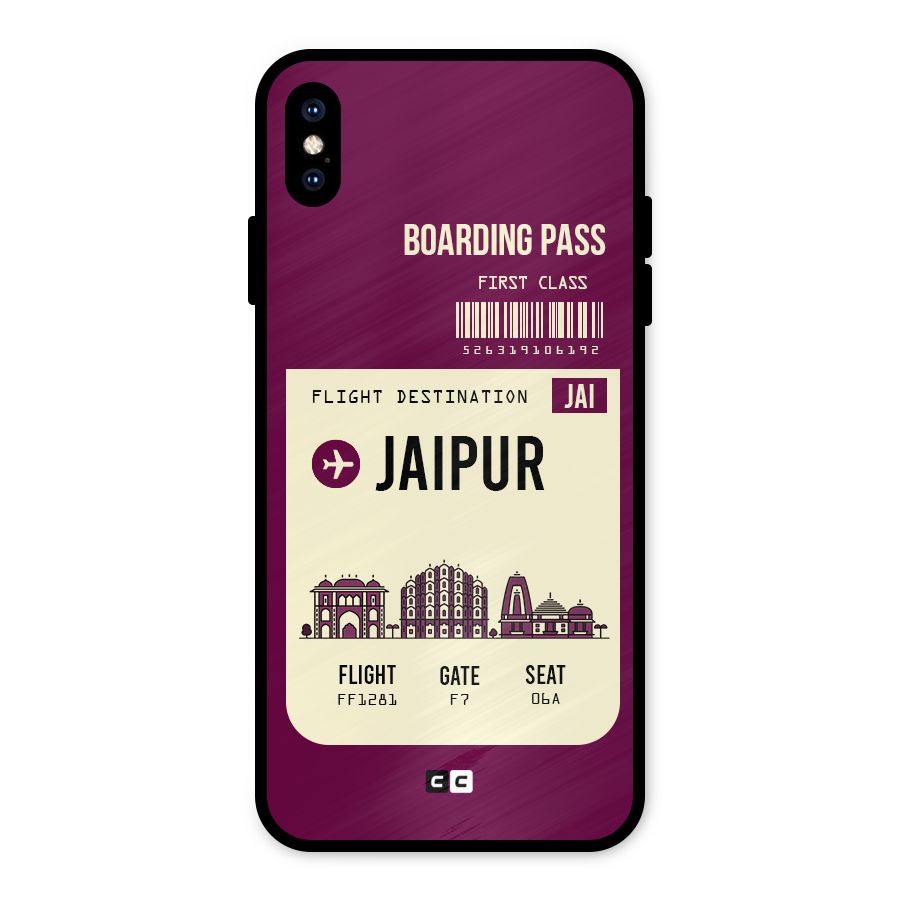 Jaipur Boarding Pass Metal Back Case for iPhone XS Max